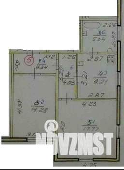 1-к квартира, вторичка, 56м2, 1/1 этаж