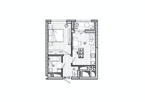 1-к квартира, вторичка, 34м2, 12/15 этаж