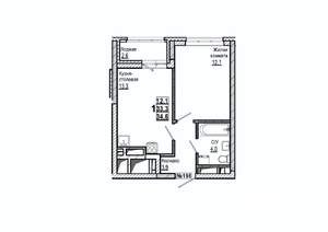 1-к квартира, вторичка, 35м2, 7/15 этаж