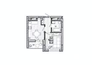 1-к квартира, вторичка, 28м2, 13/15 этаж