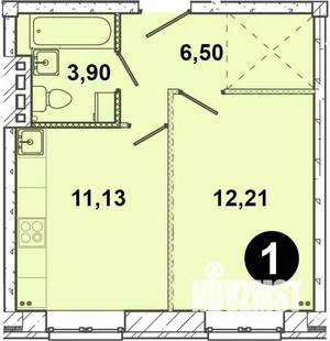 1-к квартира, вторичка, 34м2, 1/7 этаж