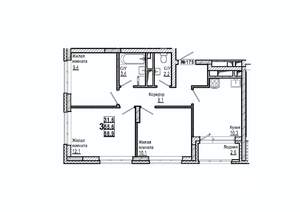 3-к квартира, вторичка, 57м2, 4/15 этаж