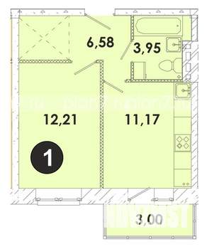 1-к квартира, строящийся дом, 36м2, 5/5 этаж