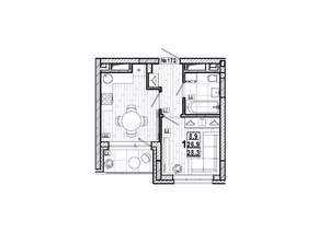 1-к квартира, вторичка, 28м2, 4/15 этаж