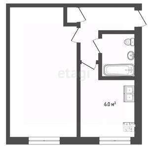 1-к квартира, вторичка, 31м2, 1/5 этаж