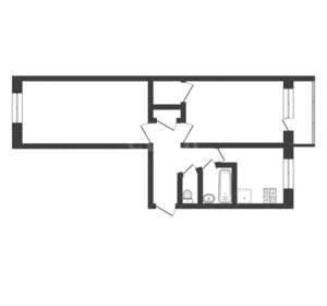 2-к квартира, вторичка, 44м2, 2/5 этаж