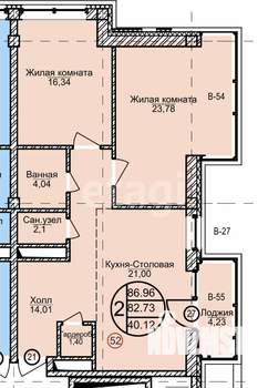 2-к квартира, вторичка, 87м2, 3/10 этаж