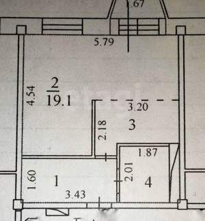 1-к квартира, вторичка, 34м2, 3/4 этаж