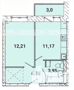 1-к квартира, вторичка, 37м2, 5/5 этаж