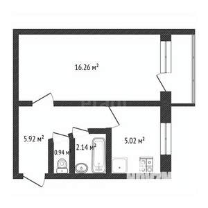 1-к квартира, вторичка, 30м2, 5/5 этаж