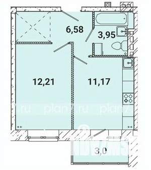 1-к квартира, строящийся дом, 37м2, 5/5 этаж