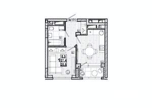 1-к квартира, вторичка, 29м2, 4/15 этаж